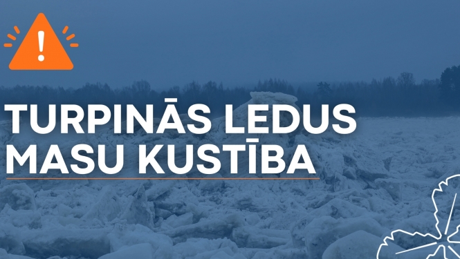 Turpinās ledus masu kustība