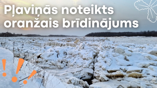 Pļaviņās oranžais brīdinājums
