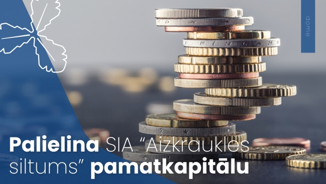 Palielina SIA "Aizkraukles siltums" pamatkapitālu