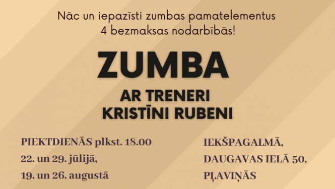 Zumba Pļaviņās afiša