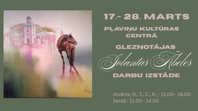 gleznotājas Jolantas Ābeles darbu izstāde