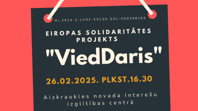 jauniešu pasākuma plakāts