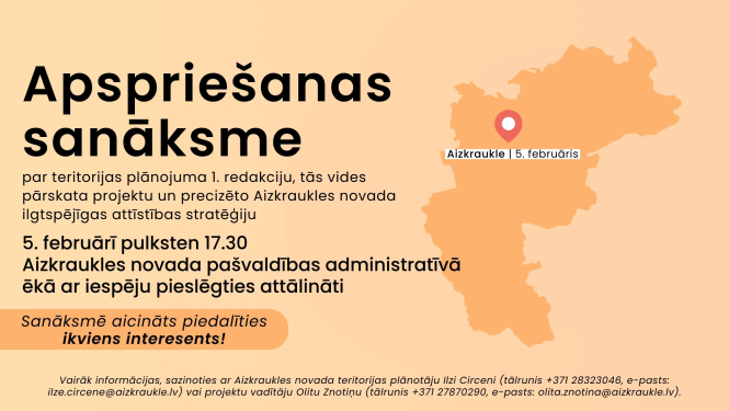 apspriešanas sanāksmes afiša