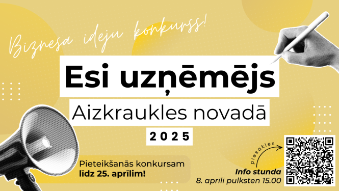Biznesa ideju konkursa afiša