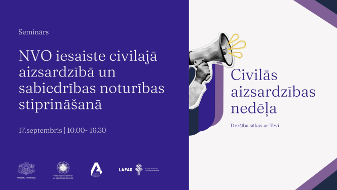 afiša par NVO iesaisti civilajā aizsardzībā