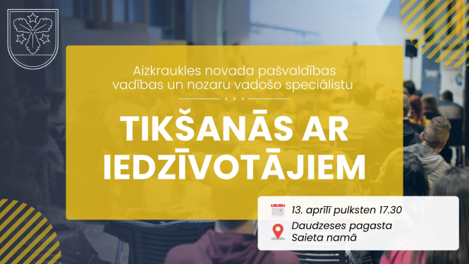 tikšanās ar iedzīvotājiem afiša