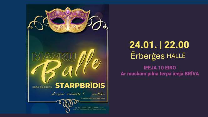 Masku balle kopā  ar grupu “Starpbrīdis”