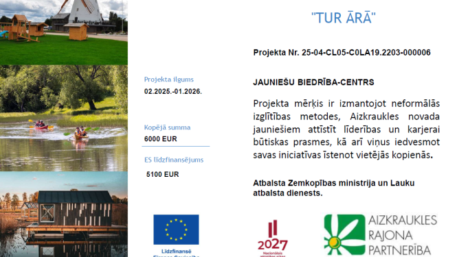 informatīvs baneris par projektu