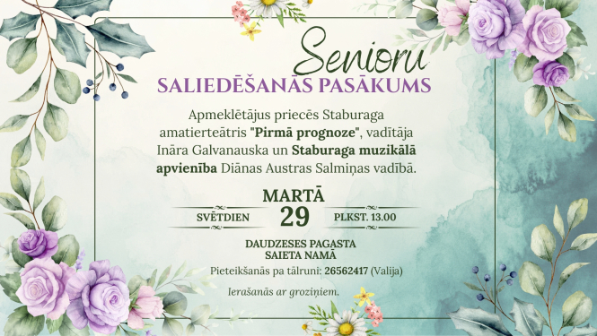 Senioru saliedēšanās pasākums