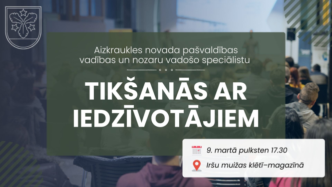 tikšanās ar iedzīvotājiem afiša