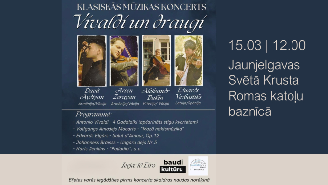 Klasiskās mūzikas koncerts “Vivaldi un draugi”