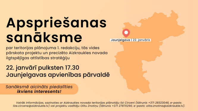 apspriešanas sanāksmes afiša