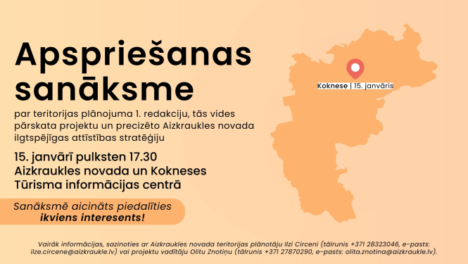 apspriešanas sanāksmes afiša