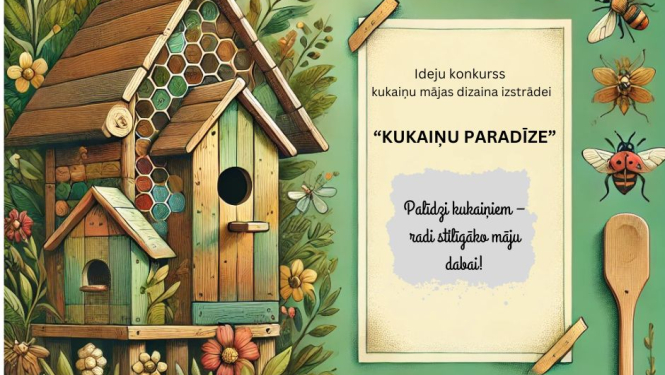 afiša kukaiņu mājas izveides konkursam