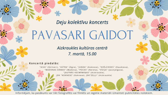 deju kolektīvu koncerts "Pavasari gaidot"