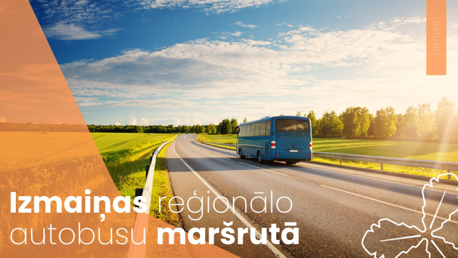 Izmaiņas reģionālo autobusu maršrutā