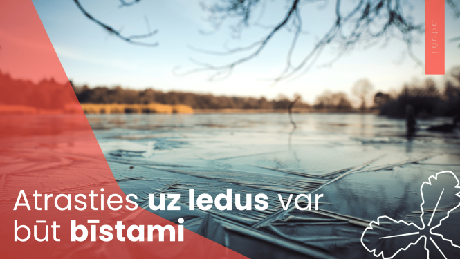 Upe ar ledu virs ūdens