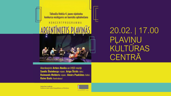Tālivalža Mekša 4. jauno vijolnieku konkursa noslēgums un koncertprogramma “Argentīnietis Pļaviņās”