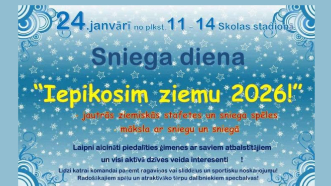 Sniega diena Skrīveros