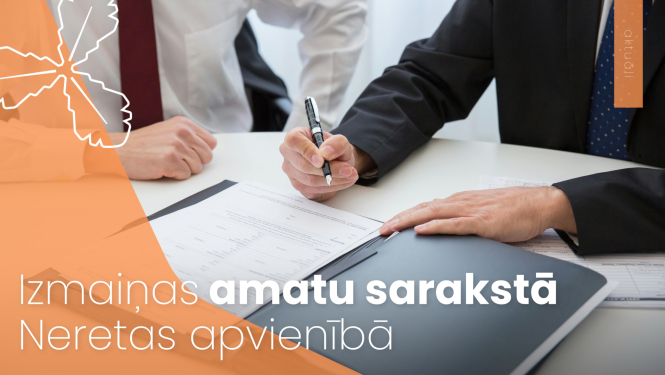 Izmaiņas amatu sarakstā Neretas apvienībā