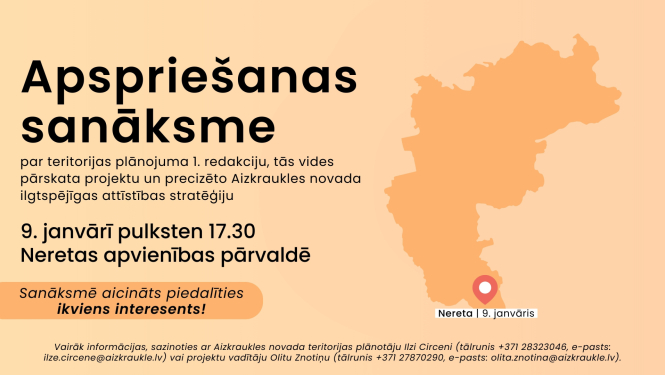 apspriešanas sanāksmes afiša