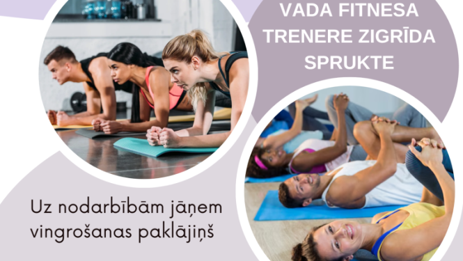 Vingrošanas nodarbību afiša