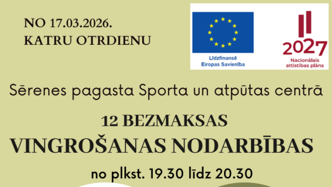 Informācija par vingrošanas nodarbībām