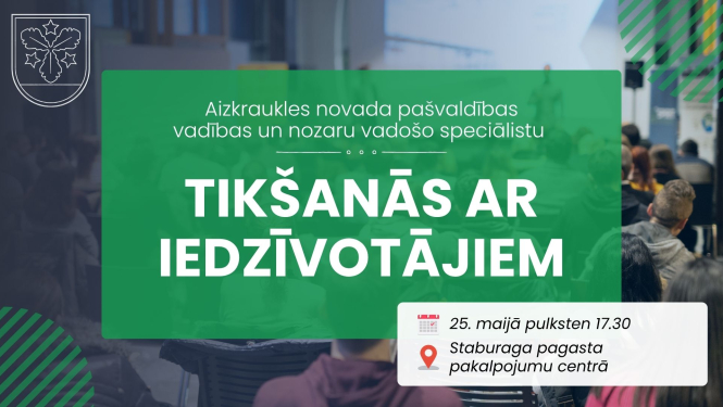 tikšanās ar iedzīvotājiem afiša