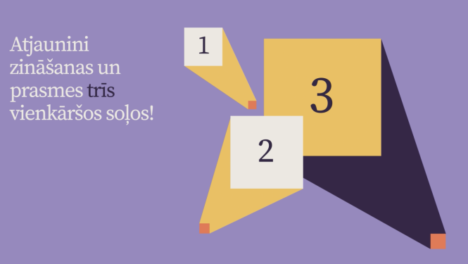 atjaunini zināšanas un prasmes trīs vienkāršos soļos