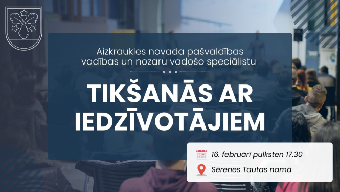 tikšanās ar iedzīvotājiem afiša