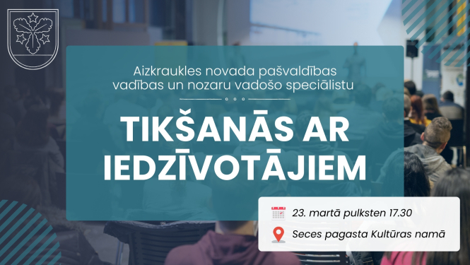 tikšanās ar iedzīvotājiem afiša