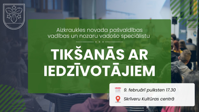 tikšanās ar iedzīvotājiem afiša