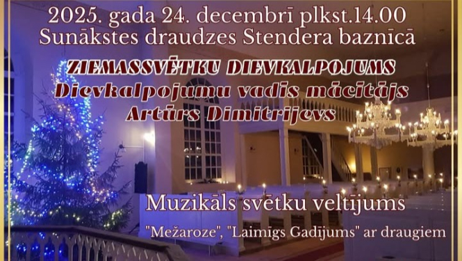 Ziemassvētku dievkalpojums un muzikāls svētku veltījums