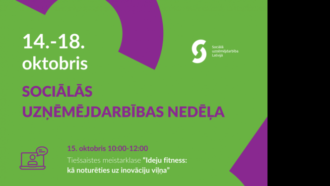 Sociālās uzņēmējdarbības nedēļas plakāts