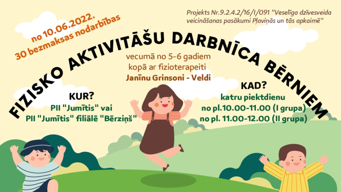 Afiša - fizisko aktivitāšu darbnīca bērniem