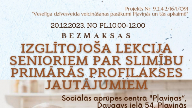 pasākums 20. decembrī