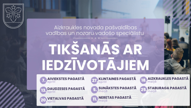 tikšanās ar iedzīvotājiem afiša