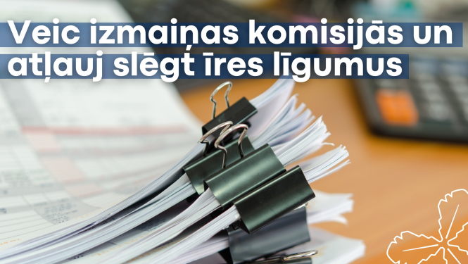 Veic izmaiņas komisijās un atļauj slēgt īres līgumus