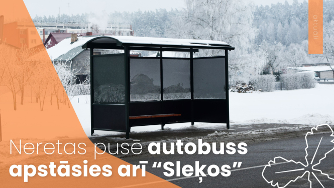 Neretas pusē autobuss apstāsies arī “Sleķos”