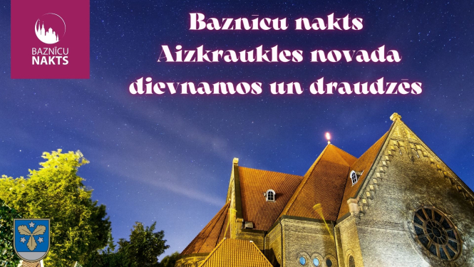 baznīcu nakts - Aizkraukle, baneris