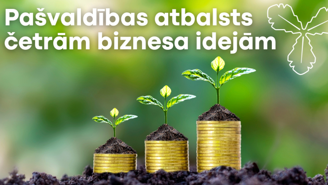 monētu kaudzītes ar augiem pa virsu