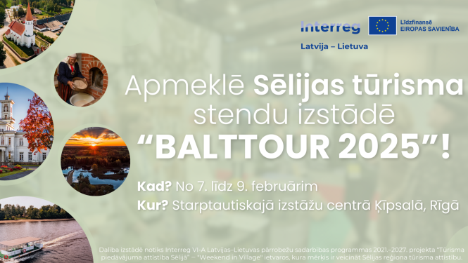 aicinājums apmeklēt tūrisma izstādi "Balttour 2025"