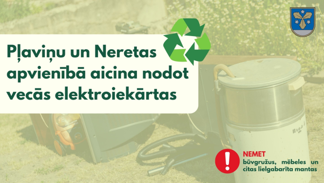 elektroiekārtu nodošanas plakāts