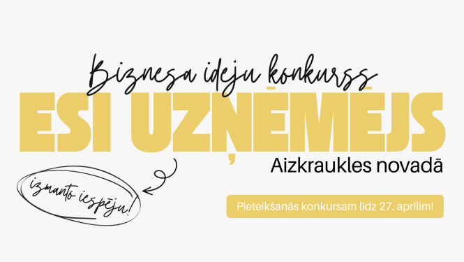 Biznesa ideju konkursa afiša
