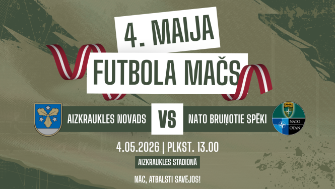 4. maija futbola mača afiša