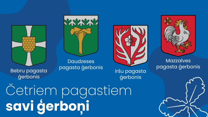 četriem pagastiem savi ģerboņi