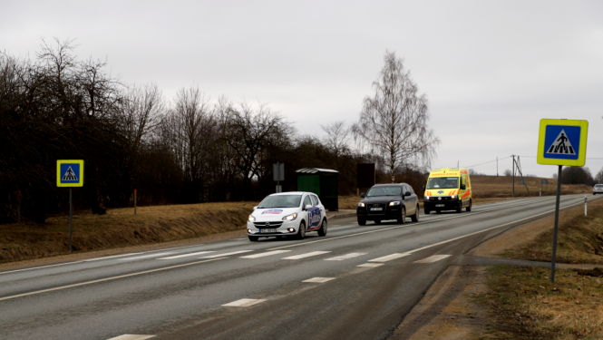 gājēju pāreja Skrīveros