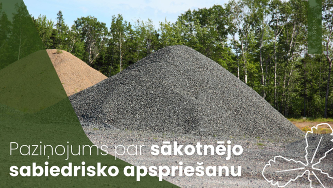 paziņojums par sākotnējo sabiedrisko apspriešanu