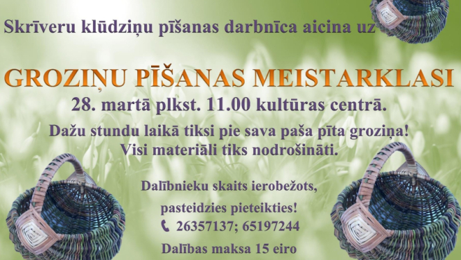 Groziņu pīšanas meistarklase