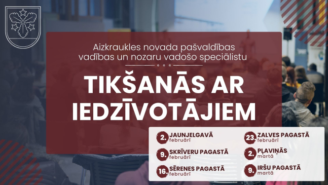 tikšanās ar iedzīvotājiem afiša